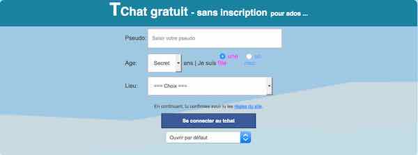 Fenêtre de chat sur espace-tchat.com